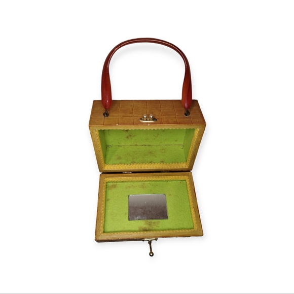 1970s Wooden Box Purse Vintage - Picture 6 of 6